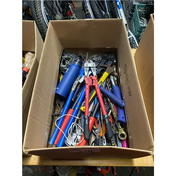 LARGE BOX OF ASSORTED HAND TOOLS