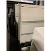 Image 2 : 2 GREY METAL 4 DRAWER LATERAL FILE CABINETS & GREY METAL 3 DRAWER LATERAL FILE CABINET