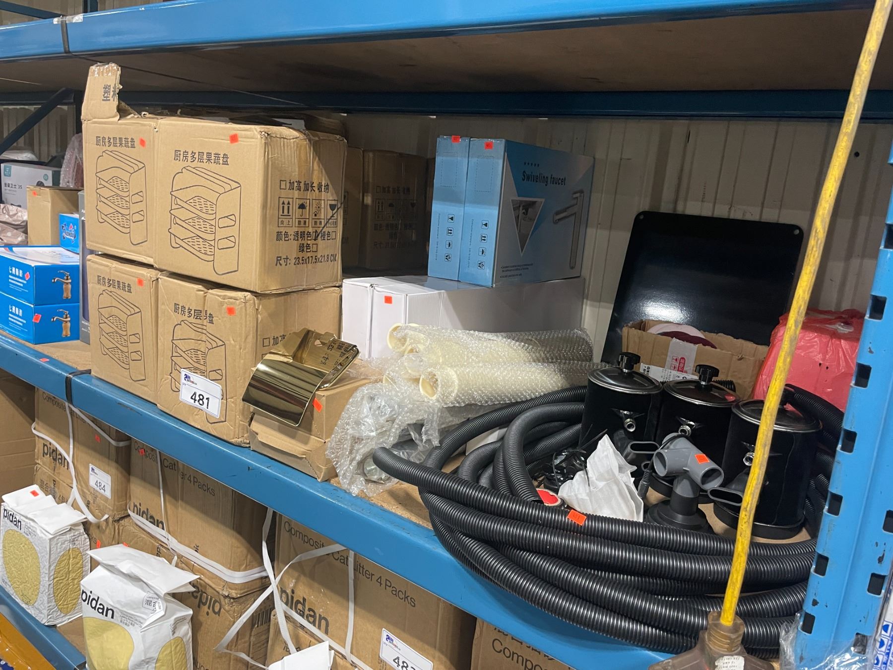 ASSORTED 3 TIER DRYING RACKS, HOUSEHOLD FAUCETS, FILTER SYSTEM ...