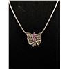 Image 2 : 925 Sterling Silver Snake Skin Chain with Filligree Dragonfly Pendant