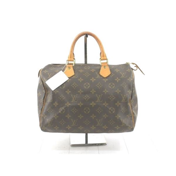 Louis Vuitton Brown Monogram Canvas Leather Speedy 30cm Handbag