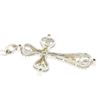 Image 4 : NEW 18k Two Tone Gold 18" 1.26 ctw Pave Round Diamond Open Cross Pendant Necklac