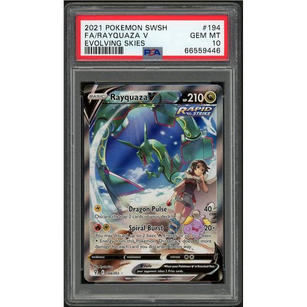 Pokemon: 2021 Rayquaza V Alt Art (PSA 10)