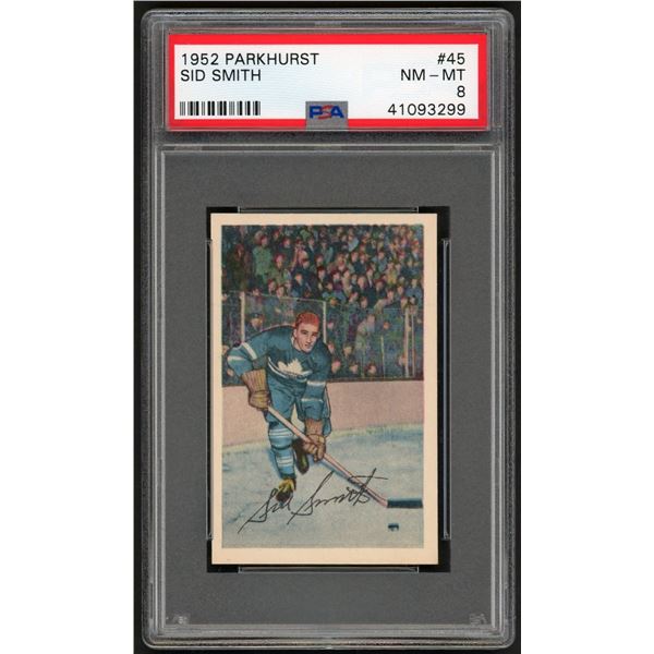 1952-53 Parkhurst #45 Sid Smith (PSA 8)