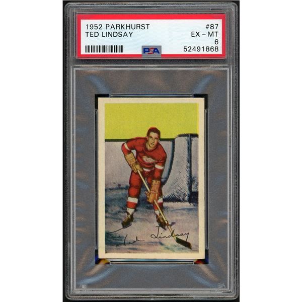 1952-53 Parkhurst #87 Ted Lindsay (PSA 6)