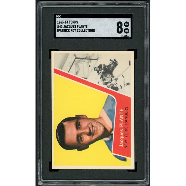 1963-64 Topps #45 Jacques Plante (SGC 8) Roy Collection!