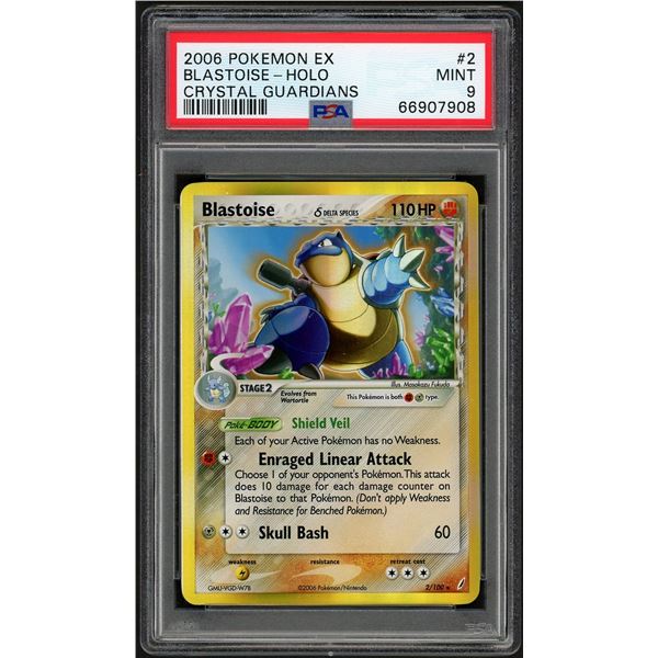 Pokemon: 2006 Blastoise - EC Crystal Guardians Holo (PSA 9)