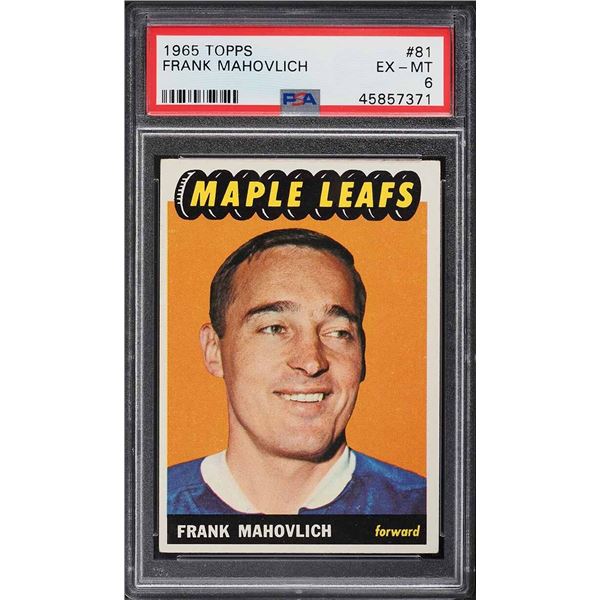 1965-66 Topps #81 Frank Mahovlich (PSA 6)