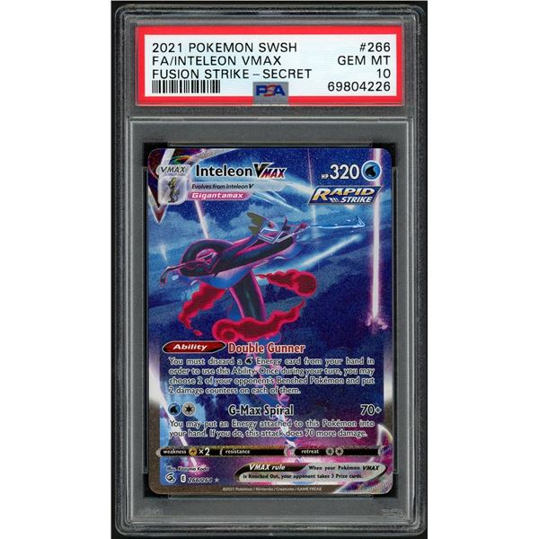 Pokemon: 2021 Inteleon VMAX FA (PSA 10)