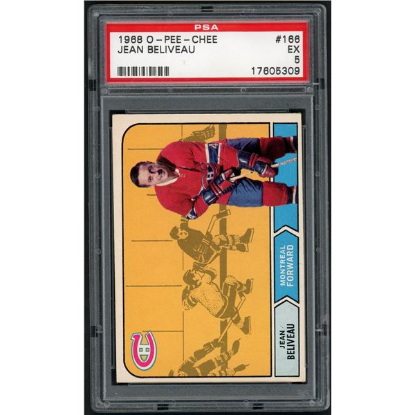 1968-69 O-Pee-Chee #166 Jean Beliveau (PSA 5)