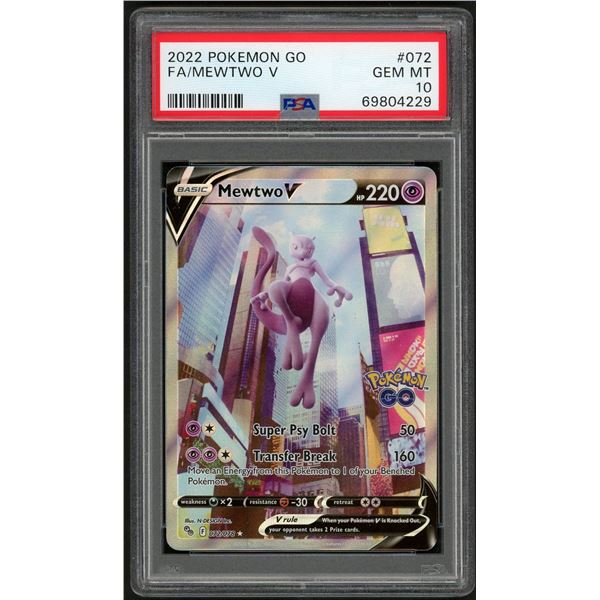 Pokemon: 2022 Mewtwo V Full Art (PSA 10)