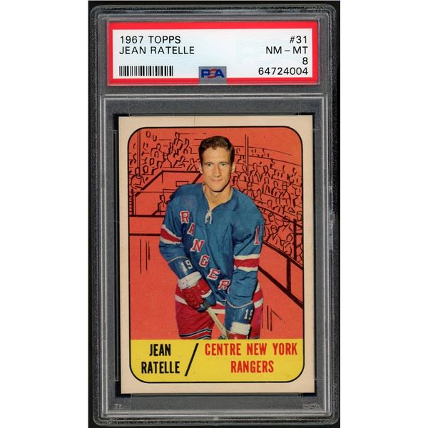 1967-68 Topps #31 Jean Ratelle (PSA 8)