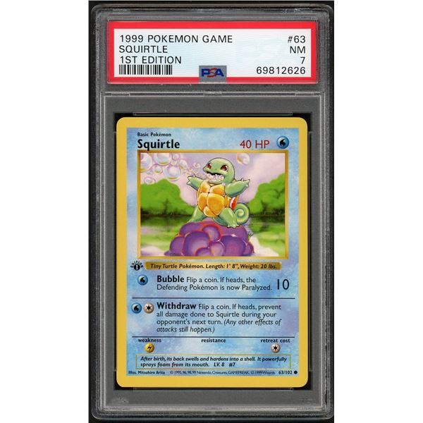 Pokemon: 1999 Squirtle 1st Edition (PSA 7)