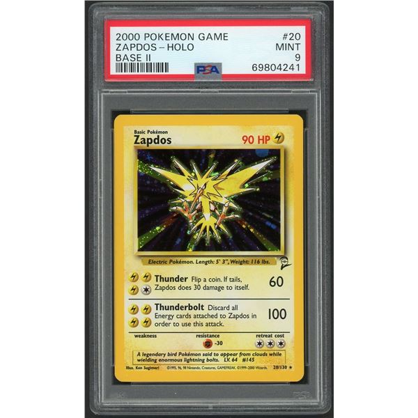 Pokemon: 2000 Zapdos Holo (PSA 9)