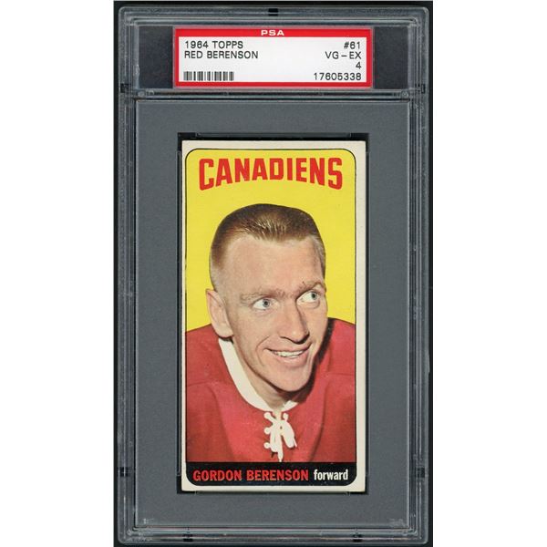 1964-65 Topps #61 Red Berenson (PSA 4)