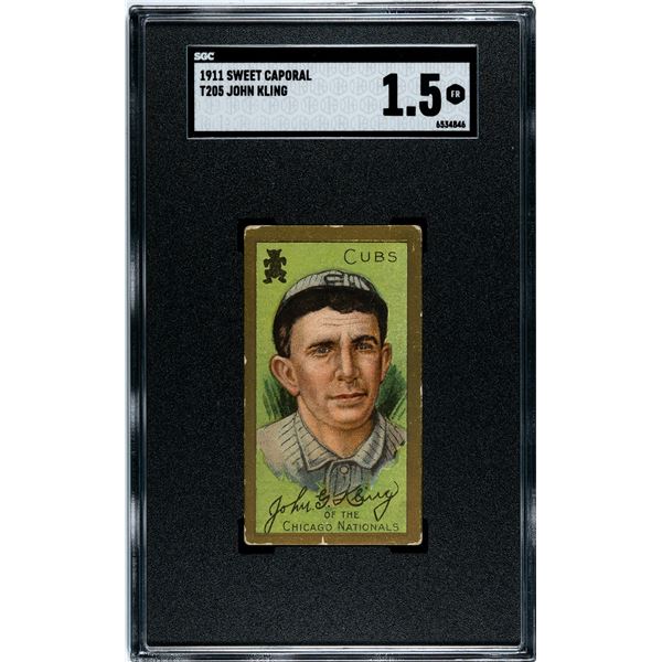 1911 T205 Gold Border #103 Johnny Kling (SGC 1.5)