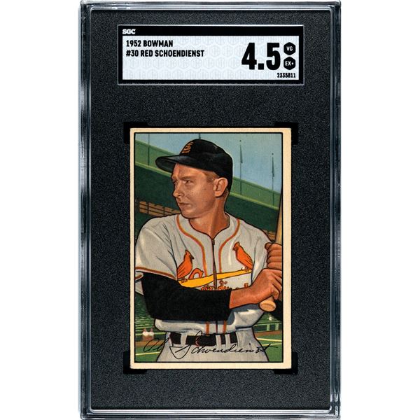 1952 Bowman #30 Red Schoendienst (SGC 4.5)