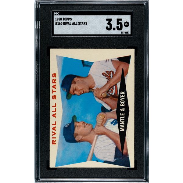 1960 Topps #160 Mantle & Boyer Rivals (SGC 3.5)