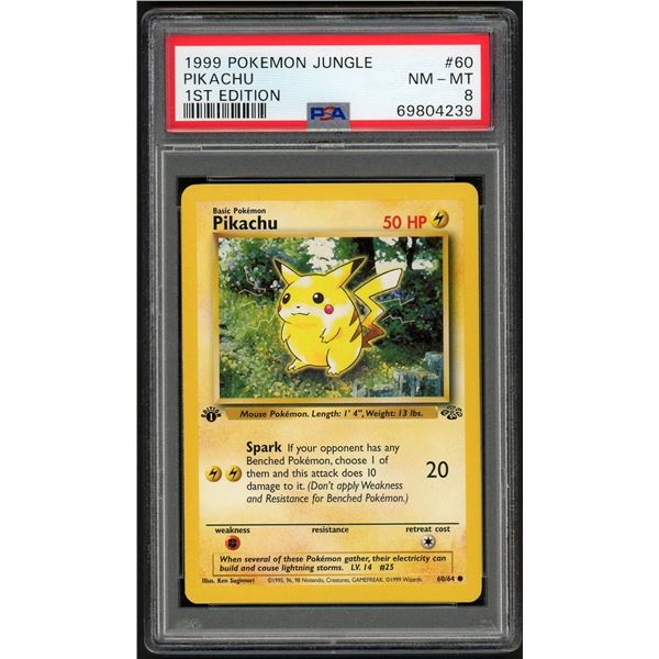 Pokemon: 1999 Pikachu Jungle 1st Edition (PSA 8)