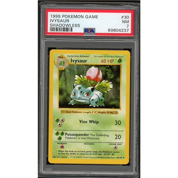Pokemon: 1999 Ivysaur Shadowless (PSA 7)