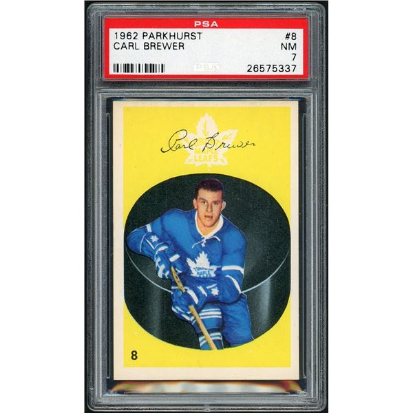1962-63 Parkhurst #8 Carl Brewer (PSA 7)