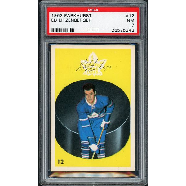 1962-63 Parkhurst #12 Ed Litzenberger (PSA 7)