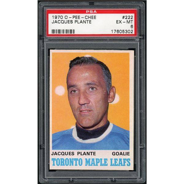 1970-71 O-Pee-Chee #222 Jacques Plante (PSA 6)
