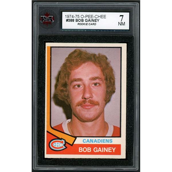 1974-75 O-Pee-Chee #388 Bob Gainey RC (KSA 7)