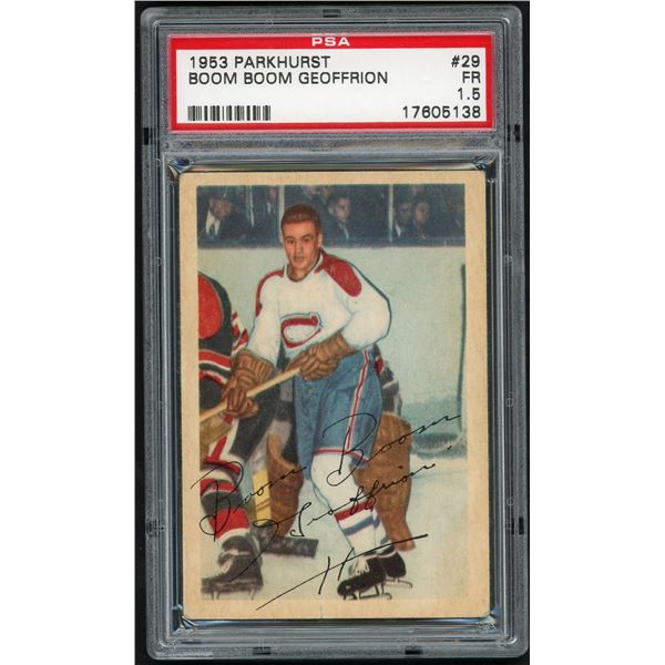 1953-54 Parkhurst #29 Boom Boom Geoffrion (PSA 1.5)