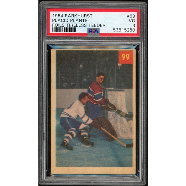 1954-55 Parkhurst #99 Plante/Kennedy IA (PSA 3)