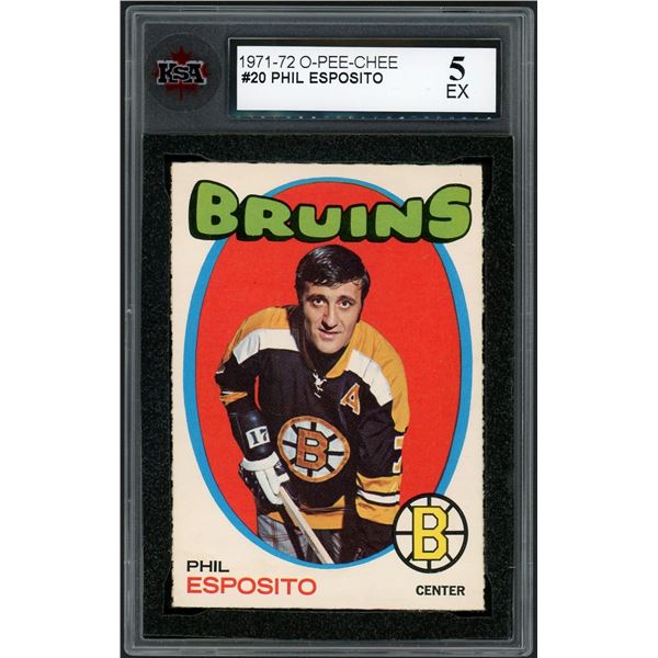 1971-72 O-Pee-Chee #20 Phil Esposito (KSA 5)