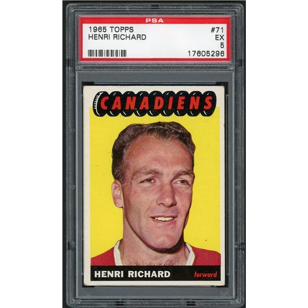 1965-66 Topps #71 Henri Richard (PSA 5)