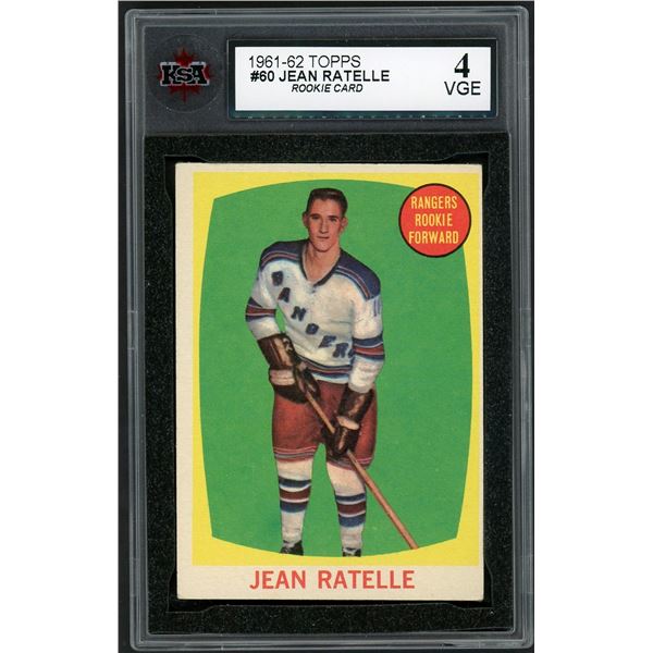 1961-62 Topps #60 Jean Ratelle RC (KSA 4)