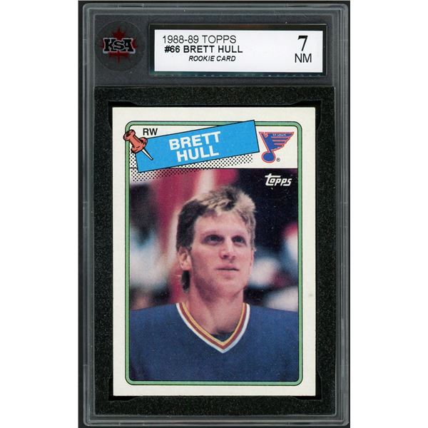 1988-89 Topps #66 Brett Hull RC (KSA 7)