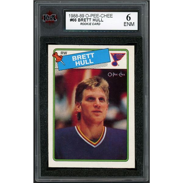 1988-89 O-Pee-Chee #66 Brett Hull RC (KSA 6)