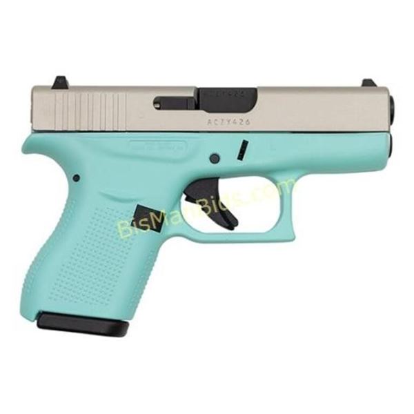 GLOCK 42 380ACP ROBIN EGG BLUE SATIN ALUM