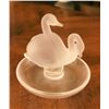 Image 1 : SIGNED GLASS SWAN TRINKET DISH