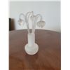 Image 1 : FROSTED GLASS VASE WITH FLOWERS