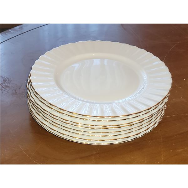 ROYAL ALBERT VAL D'OR SIDE PLATES 24KT GOLD TRIMMED