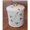 Image 1 : BELLEEK SHAMROCK MARMALADE JAR TALL 3.5"