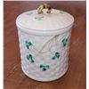Image 3 : BELLEEK SHAMROCK MARMALADE JAR TALL 3.5"