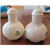 Image 4 : BELLEEK SHAMROCK SALT & PEPPER SHAKER SET