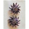 Image 1 : SHERMAN PURPLE CLIP ON EARRINGS
