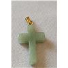 Image 1 : SMALL BC JADE CROSS PENDANT GOLD CLASP