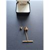 Image 3 : MENS SWANK DIAMOND GOLD TIE PIN WITH BOX
