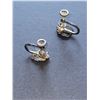 Image 6 : LADIES SILVER RCMP ENAMELED SCREW BACK EARRINGS