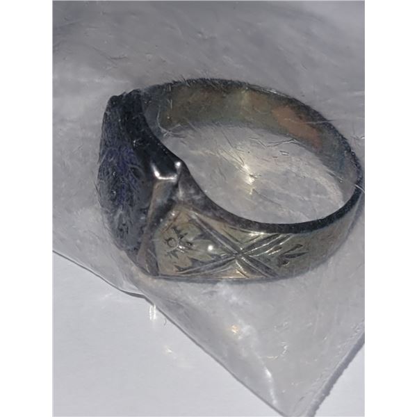 MENS VINTAGE RCMP GOLD ENAMELED RING APPRAISED