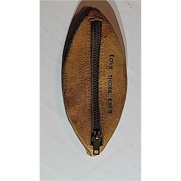 OLD EDMONTON ESKIMOS ESKS LEATHER COIN POUCH