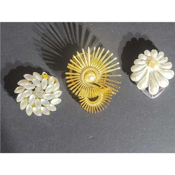 LOT OF 3 VINTAGE SCARF PINS