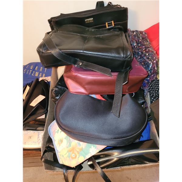 HUGE LOT OF PURSES AND OTHER TYPES OF LADIES BAGS